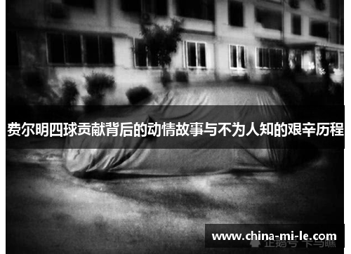 费尔明四球贡献背后的动情故事与不为人知的艰辛历程 费尔明四球贡献背后的动情故事与不为人知的艰辛历程